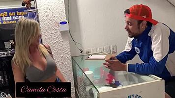 Blonde Milf Whore Touched By Instructor In Gym Fuck Session