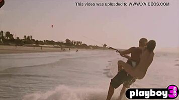 beautiful babes enjoyed a hot surfing so naked and sexy