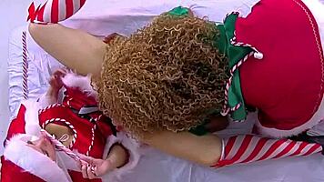 Nadia White Spanks Nins Rivera Hard for Christmas!