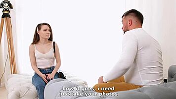 handsome agent assfucks adorable newcomer at porn audition