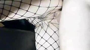 Slender Russian Girlfriend In Skirt And Stockings Fucked Standing With Monster Cock In Tight Pussy Cum Inside