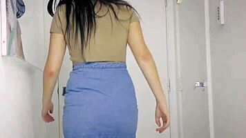 Step bro's huge cock ridden hard by Karly Baker on top