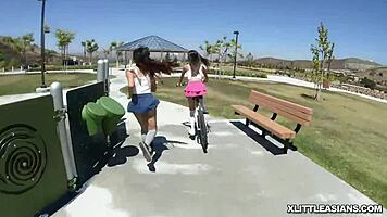 elle voneva takes a hard dick from behind while eating vina sky's pussy