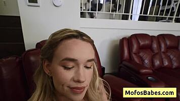 Petite Horny Blonde Khloe Kingsley Sucks Huge Dick Then Gets Banged Doggystyle