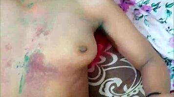 Zoya Celebrates Holi With A Friend In Close-Up