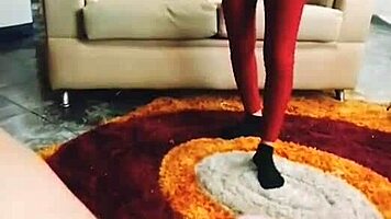 culona catches me masturbating in her room, heats up in sexy pajamas, and we fuck 😏