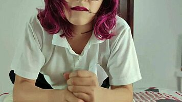 Schoolgirl in uniform begs for grade help, ends up getting fucked