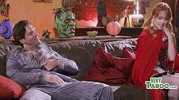 i can't stop riding big bad wolf as red riding hood stepdaughter