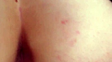 Very tight pussy of a petite 18+ babe cums hard from a small 18+ cock dildo in close-up POV.