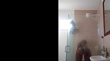 ebony girl drops dildo in shower omg lol 😱