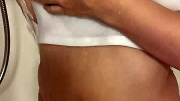 Teen Records Shower Clip and Invites Friend for Interracial Fun