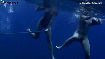 I swam underwater with these tight teen 18+ girls on Tenerife.