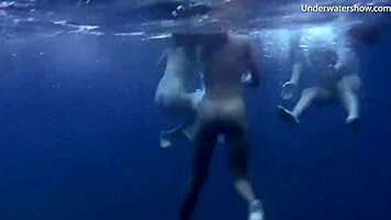 I swam underwater with these tight teen 18+ girls on Tenerife.