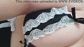 Sexy Maid Couldn't Help Herself And Started To Excite Her Big Tits - Luxuryorgasm!