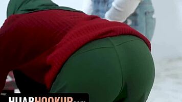 Hijab Teen Celebrates First American Christmas With Taboo Stepfamily Threesome