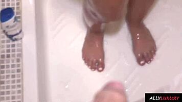 i was spied on in the shower and then he came inside my pussy, allyluxury