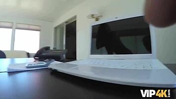 Vip4k agent sets up sex casting on office table