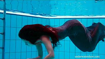 Oh, Brunette Tight Babe Nata Szilva in the Pool!