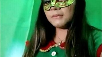 Stepdad's grumpy, so I sent him homemade porn as a sexy elf to cheer him up!