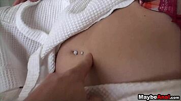 dark haired teen spied on during tight outdoor pickup mandy sky