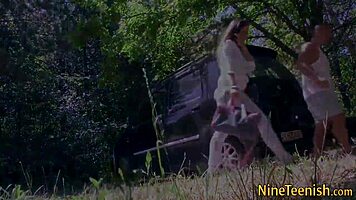 Gorgeous Teen Out in the Open, Getting Plowed by a Big Cock in HD