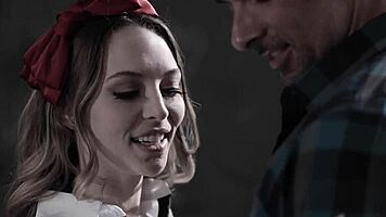 Teacher Lily Larimar And Shy Blonde Babe Discuss School Drama Club While She Deepthroats His Cock.