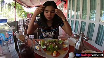 Amateur Thai Teen 18+ Sucks Big Cock Hard