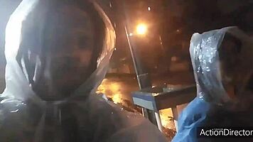 Rainy day turns sexy with college couple's hardcore fuck