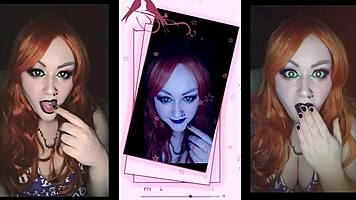 Cute Teen 18+ Babe Gives Jerk Off Instructions in Teasing Cowgirl Pose