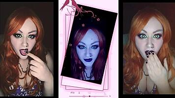 Cute Teen 18+ Babe Gives Jerk Off Instructions in Teasing Cowgirl Pose