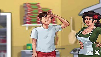 Summertimesaga - Maria Enjoys Mustache Riding with Anime Teen 18+ Babe in Hentai Creampie Scene E1 76.