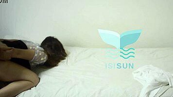 Cuckold blonde performs oral on horny milf