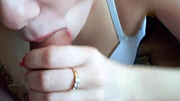 Wife Plants Sweet Kisses On Husband's Cock In Pov Blowjob
