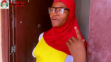 Santa GIFTS hijab babe with HOT SEX in bush.