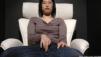 the plain japanese teen with glasses' masturbation was surprisingly erotic