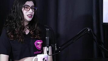 Transsexual Yumi Trap In Sheer Red Lingerie Compilation