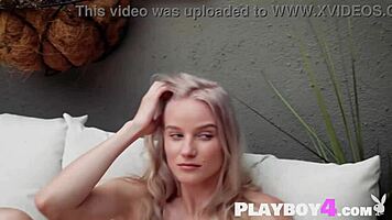 Playboy4 com sexy blonde teen roxy shaw reveals natural body after posing in the garden