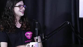 Transsexual Yumi Trap In Sheer Red Lingerie Compilation