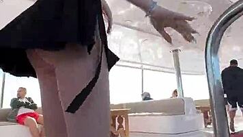 public couples on a yacht