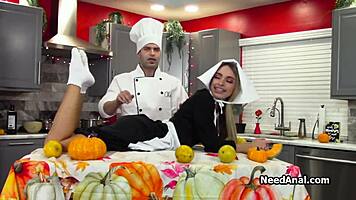 Oily Dinner Table Anal With Chef Nick And Teen 18+ Dildo Deepthroat Toys Hardcore Desk