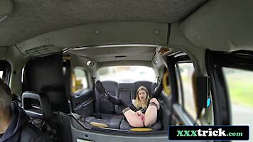 Slim British Teen Rhiannon Ryder Encounters Old Cabbie In Car For Intimate Encounter