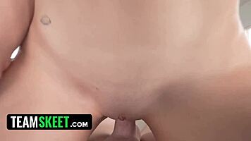 skinny teen stepsister jamie in thong demands bathtub from stepbro