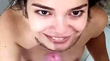 i watched this beautiful couple do deepthroat blowjobs and cumshots on faces, oh man!