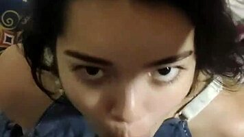 i watched this beautiful couple do deepthroat blowjobs and cumshots on faces, oh man!