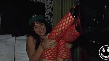 Gia Lovely Delivers Nasty Footjob and Rimjob