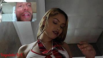 Pretty Blonde Young Woman Enjoys Surprises With Bodybuilder