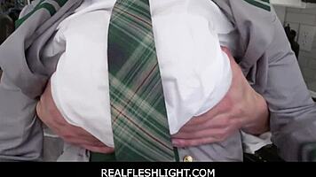 Realfleshlight Visits Curvy Girlfriend's Freeuse Household For Taboo Blowjob Fantasy