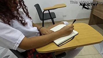 hot girl masturbates in the detention room