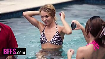 Allie addison enjoys day off in bikini with friends