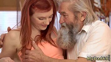 Redhead teen, ready for huge dick practice with older man?